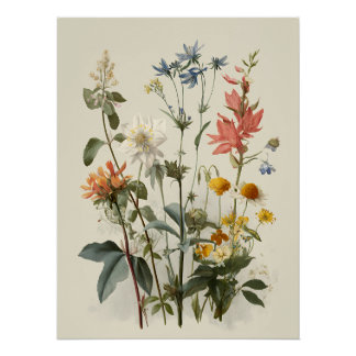 Wildflower Meadow Bouquet Poster