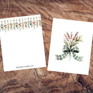 Wildflower Meadow Bow Colourful Name Personal Card