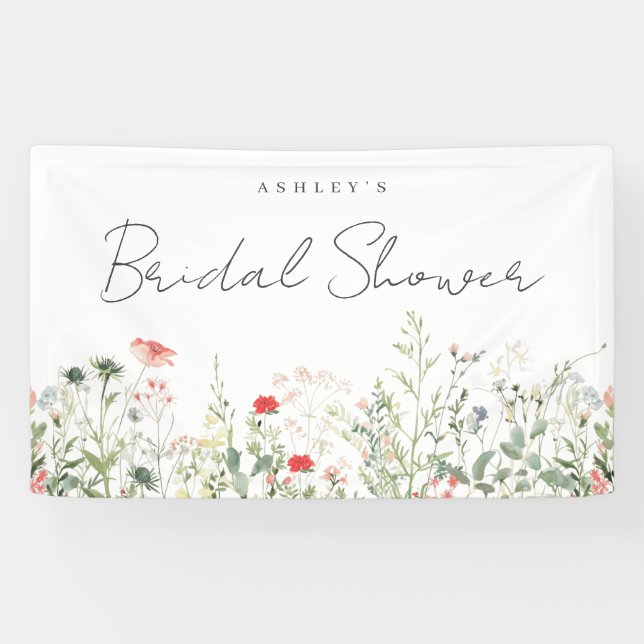 Wildflower Meadow Bridal Shower Banner (Horizontal)