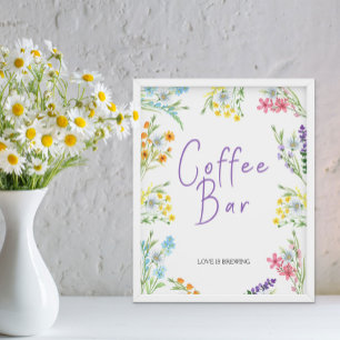 Wildflower Meadow Bridal Shower Coffee Bar Sign