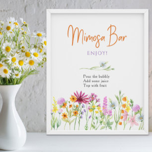 Wildflower Meadow Bridal Shower Mimosa Bar Sign