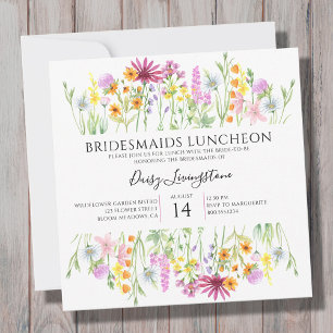 Wildflower Meadow Bridesmaids Luncheon Invitation