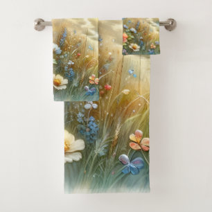 Wildflower Meadow Butterfly Garden Bath Towel Set