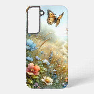 Wildflower Meadow Butterfly Garden Samsung Galaxy Case