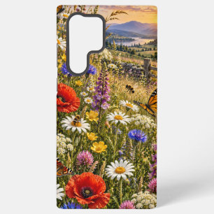 Wildflower Meadow Butterfly Garden Samsung Galaxy Case