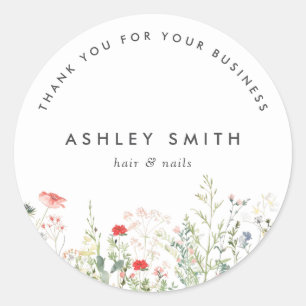 Wildflower Meadow Classic Round Sticker
