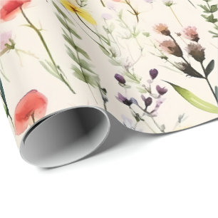 Wildflower Meadow Cottagecore Floral Style Wrapping Paper