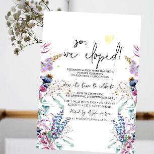 Wildflower Meadow Elopement Invitation