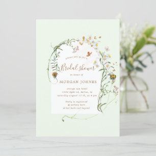 wildflower meadow floral Bridal Shower Invite