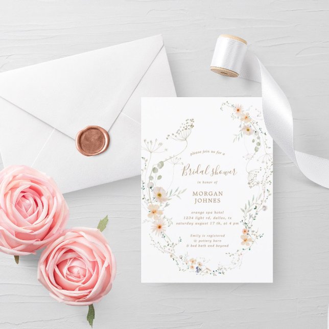 Wildflower Meadow Floral Bridal Shower Invite (Creator Uploaded)