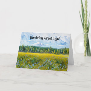 Wildflower Meadow Flower Nature Birthday Card