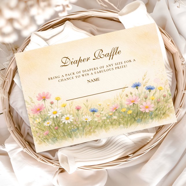 Wildflower Meadow Gold Diapper Raffle Enclosure Card (Creator Uploaded)