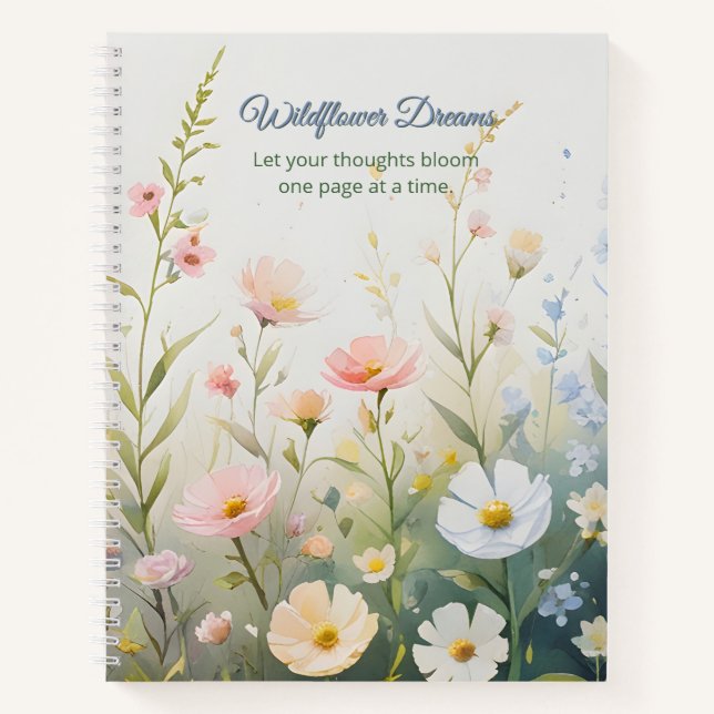 Wildflower Meadow in Bloom Notebook (Front)