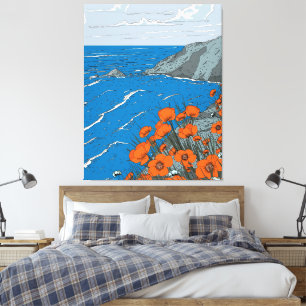 Wildflower Meadow Landscape  Canvas Print
