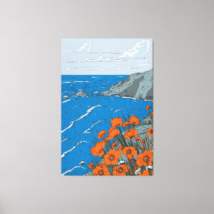 Wildflower Meadow Landscape  Canvas Print