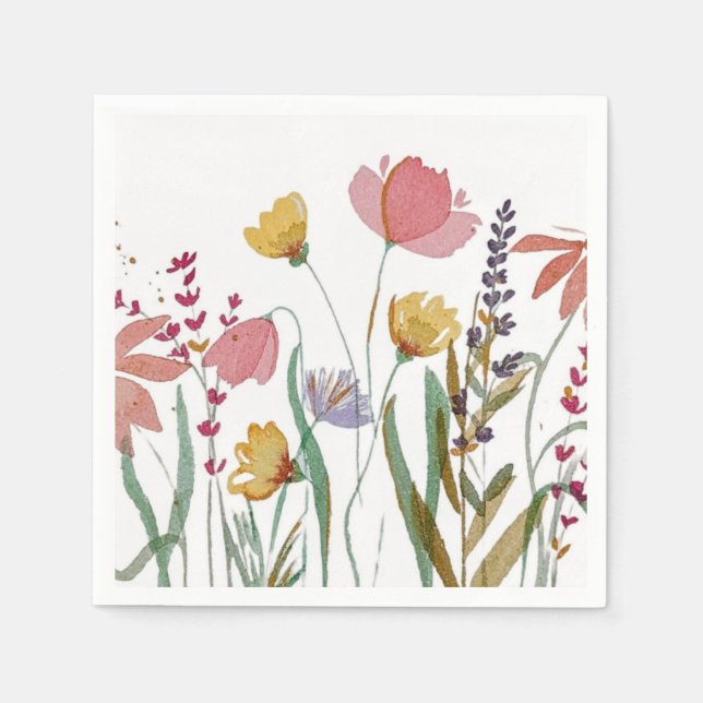 Wildflower Meadow Paper Napkins (Front)
