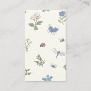 Wildflower Meadow Pattern Botanical Garden Floral Business Card