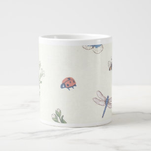 Wildflower Meadow Pattern Botanical Garden Floral  Large Coffee Mug