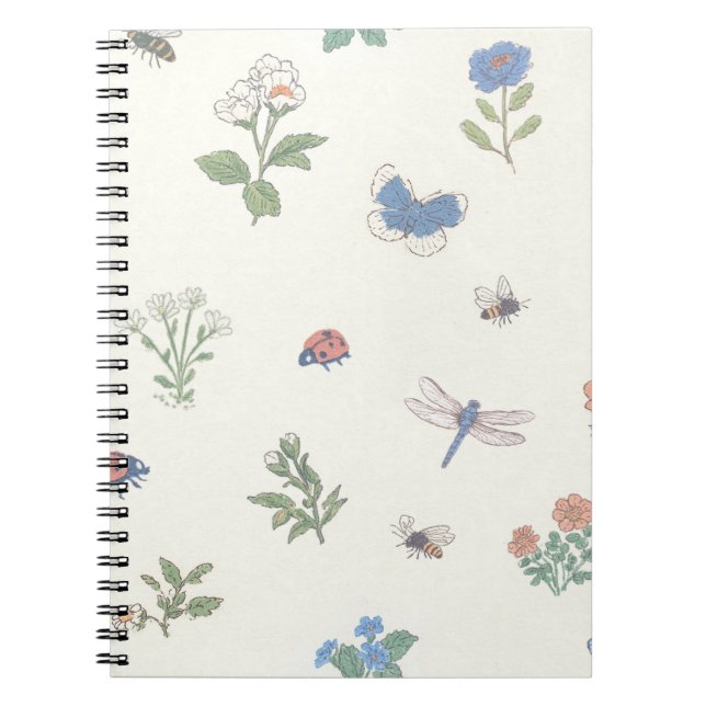 Wildflower Meadow Pattern Botanical Garden Floral  Notebook (Front)