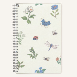Wildflower Meadow Pattern Botanical Garden Floral Notebook