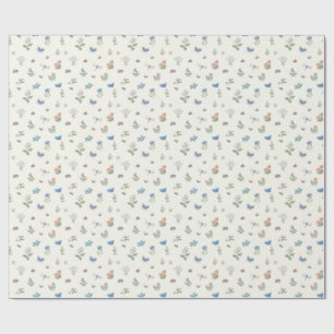 Wildflower Meadow Pattern Botanical Garden Floral  Wrapping Paper