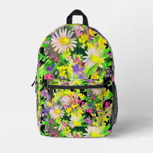 Wildflower Meadow pattern Printed Backpack