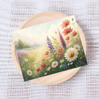 Wildflower Meadow Postcard – Colourful Summer Bloo