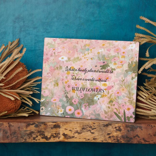 Wildflower Meadow Quote Plaque (Side)