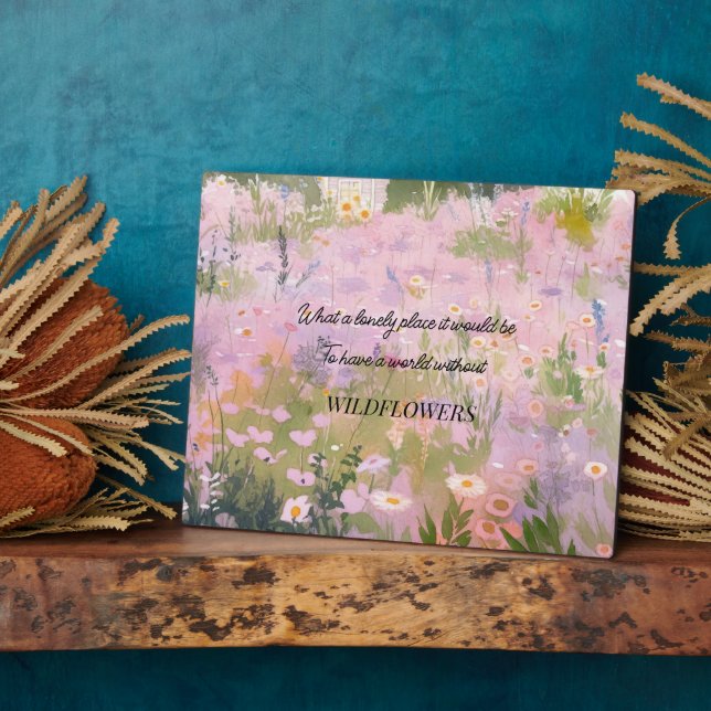 Wildflower Meadow Quote Plaque (Side)