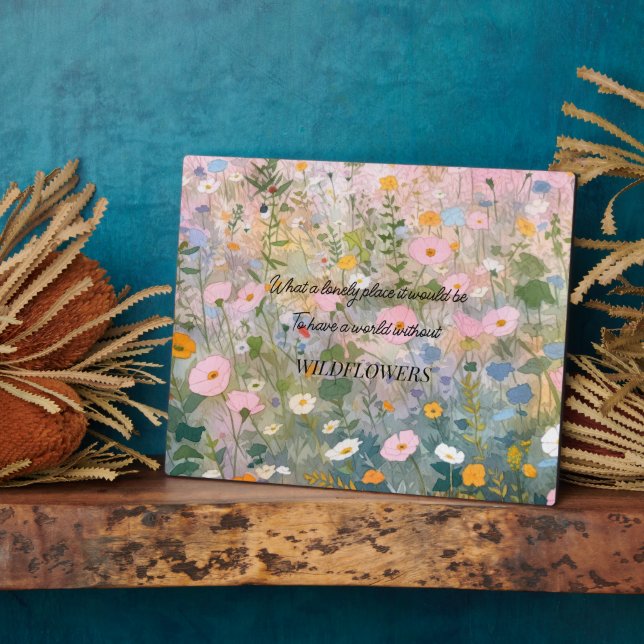 Wildflower Meadow Quote Plaque (Side)