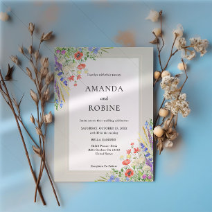 Wildflower Meadow Rustic Wedding Invitation