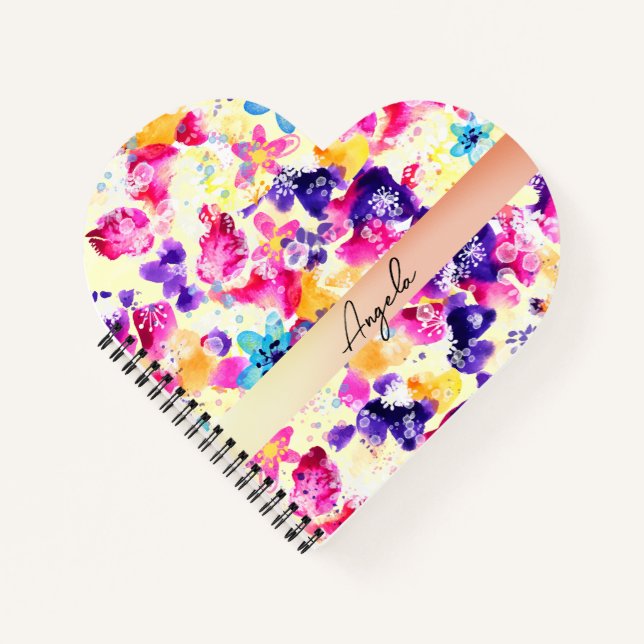Wildflower Meadow Shabby Flowers Notebook (Front)