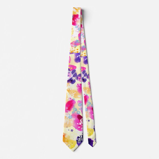 Wildflower Meadow Shabby Flowers Tie (Front)