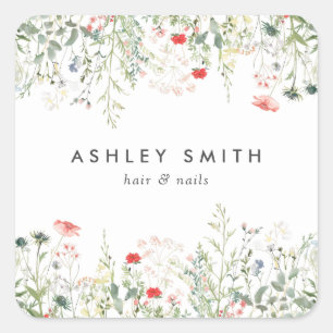 Wildflower Meadow Square Sticker