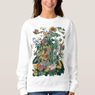 Wildflower Meadow – Vibrant Botanical Nature Art Sweatshirt