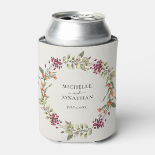 Wildflower Meadow Wedding Ecru Can Cooler