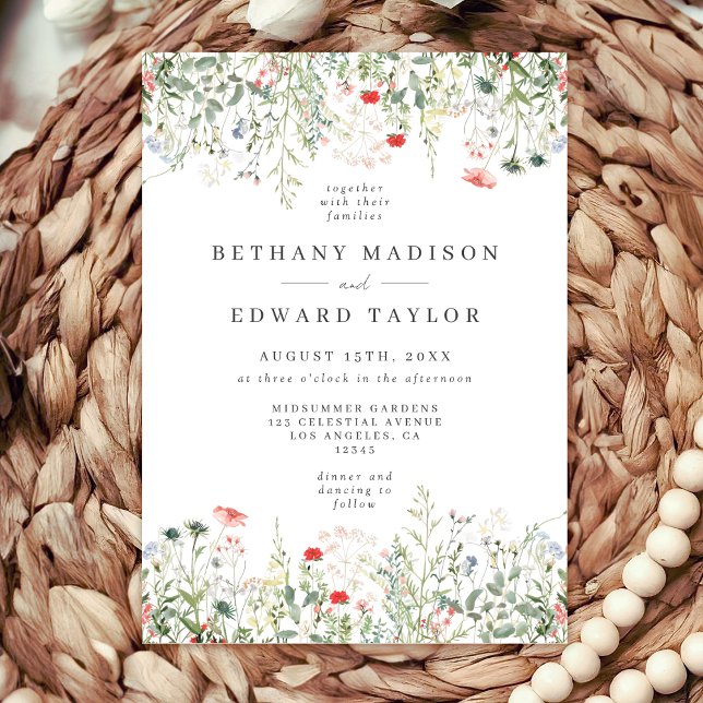 Wildflower Meadow Wedding Invitation (Creator Uploaded)