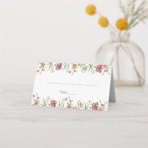 Wildflower Meadow Wedding Place Card