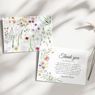 Wildflower Meadow Wedding Thank You Card