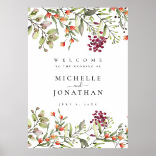 Wildflower Meadow Wedding Welcome Sign