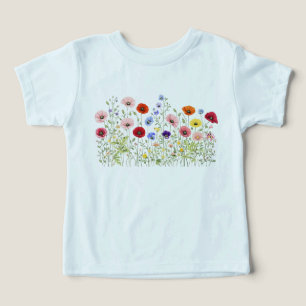 Wildflower Meadow with natural watercolor blooms