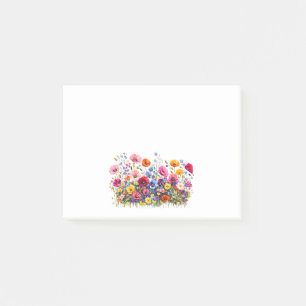 Wildflower Meadow with natural watercolor blooms Post-it Notes