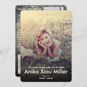 Wildflower Memorial Flat Card