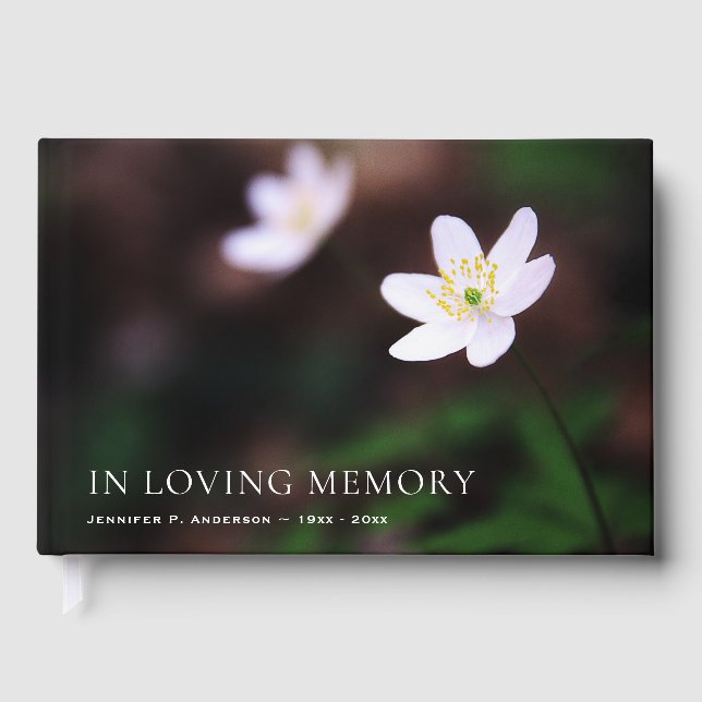 Wildflower Memorial Funeral Guest Book (Front)
