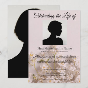 Wildflower memorial invitation