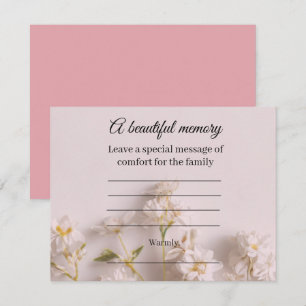 Wildflower memorial message card