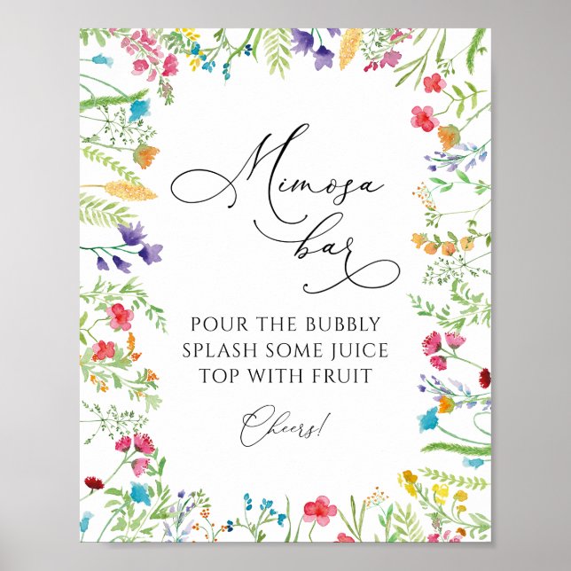 Wildflower Mimosa Bar Drink Sign (Front)