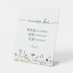 Wildflower Mimosa Bar Sign