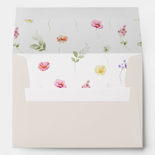 Wildflower minimalist elegant envelope (Back (Bottom))