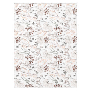 Wildflower minimalist elegant leaves soft floral  tablecloth